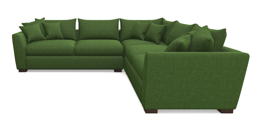 Product photograph of Hambledon Corner Sofa Large Corner Group In Clever Tough And Eco Velvet - Shamrock from Sofas and Stuff Limited