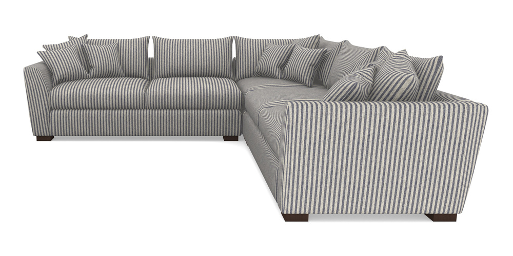 Product photograph of Hambledon Corner Sofa Large Corner Group In Cloth 22 - Pinstripe - Deep Water from Sofas and Stuff Limited
