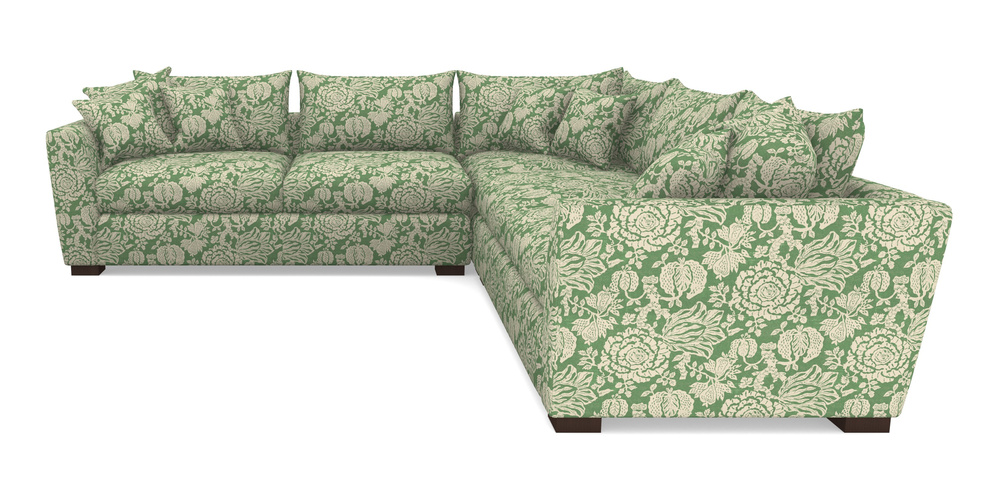 Product photograph of Hambledon Corner Sofa Large Corner Group In V A Brompton Collection - Flowering Kale - Basil from Sofas and Stuff Limited