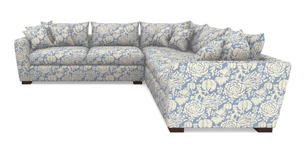 Product photograph of Hambledon Corner Sofa Large Corner Group In V A Brompton Collection - Flowering Kale - Morning Blue from Sofas and Stuff Limited