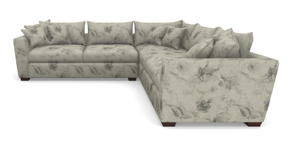 Product photograph of Hambledon Corner Sofa Large Corner Group In Floral Linen - Lela Mystery Oat Sepia from Sofas and Stuff Limited