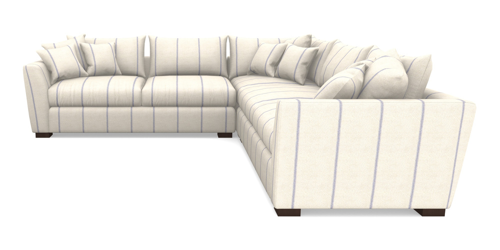 Product photograph of Hambledon Corner Sofa Large Corner Group In Grain Sack Stripe - Blue from Sofas and Stuff Limited