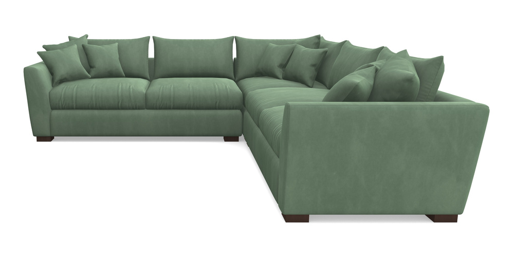 Product photograph of Hambledon Corner Sofa Large Corner Group In House Clever Velvet - Celadon from Sofas and Stuff Limited