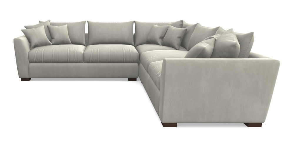 Product photograph of Hambledon Corner Sofa Large Corner Group In House Clever Velvet - Stone from Sofas and Stuff Limited