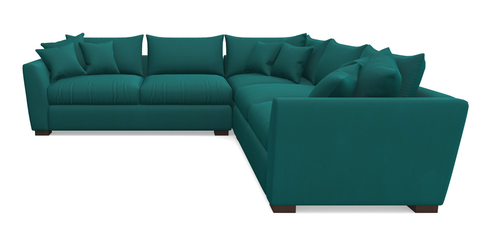 Product photograph of Hambledon Corner Sofa Large Corner Group In House Clever Velvet - Teal from Sofas and Stuff Limited