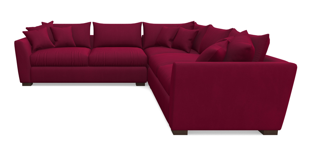 Product photograph of Hambledon Corner Sofa Large Corner Group In House Clever Velvet - Wine from Sofas and Stuff Limited