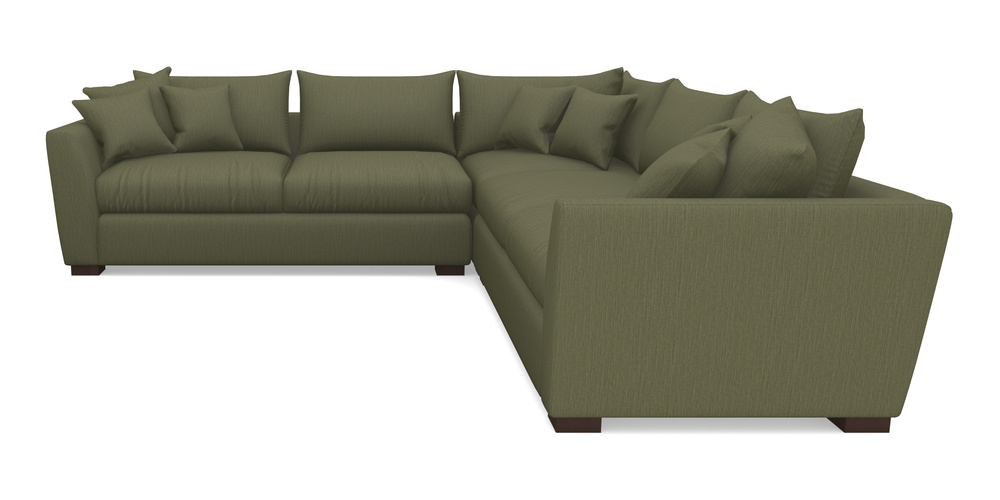 Product photograph of Hambledon Corner Sofa Large Corner Group In Herringbone - Army from Sofas and Stuff Limited