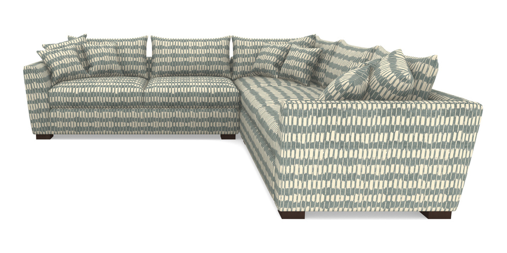 Product photograph of Hambledon Corner Sofa Large Corner Group In V A Brompton Collection - Ikat - Pebble from Sofas and Stuff Limited