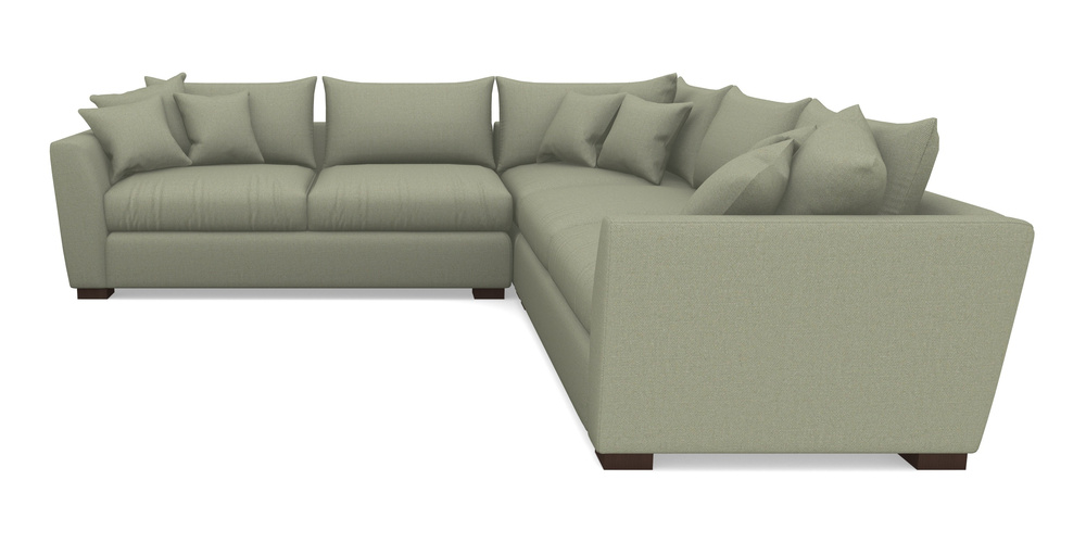 Product photograph of Hambledon Corner Sofa Large Corner Group In Plain Linen Cotton - Sage from Sofas and Stuff Limited