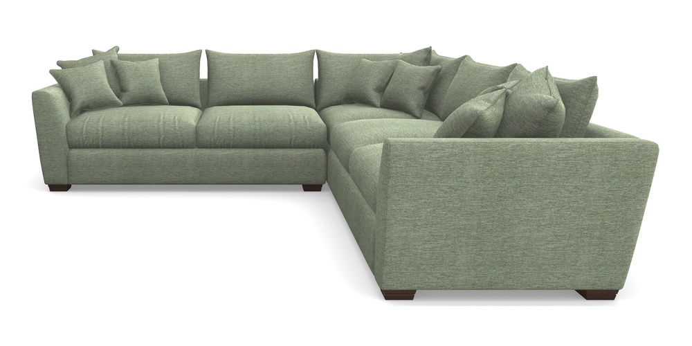 Product photograph of Hambledon Corner Sofa Large Corner Group In Textured Velvet - Seagrass from Sofas and Stuff Limited