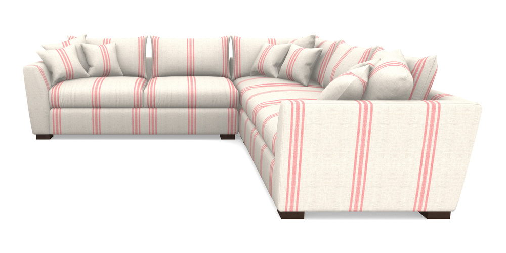 Product photograph of Hambledon Corner Sofa Large Corner Group In Walloon Linen - Red from Sofas and Stuff Limited