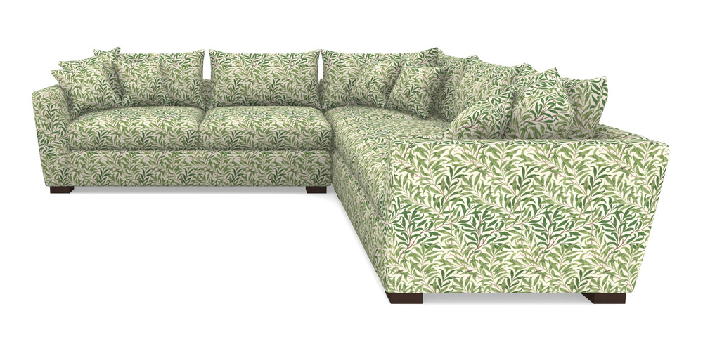 Product photograph of Hambledon Corner Sofa Large Corner Group In William Morris Collection - Willow Boughs - Leaf Green from Sofas and Stuff Limited