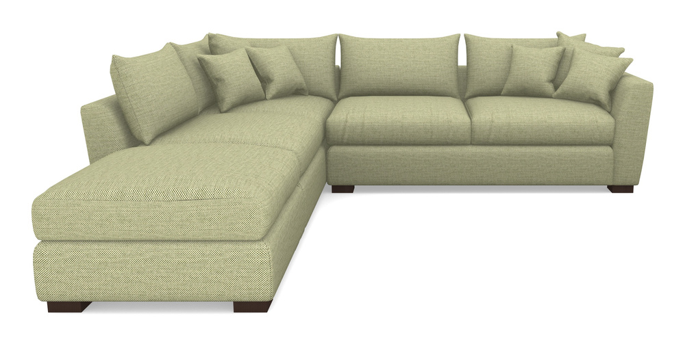 Product photograph of Hambledon Corner Sofa Rhf Combi Unit And Stool In Basket Weave - Sage from Sofas and Stuff Limited