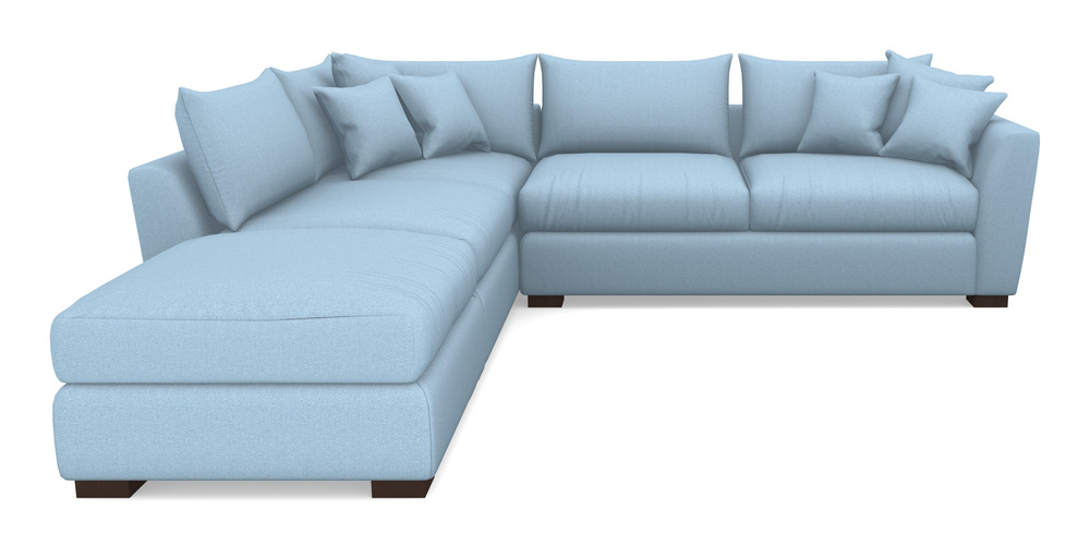 Product photograph of Hambledon Corner Sofa Rhf Combi Unit And Stool In Eco Washable Cotton - Sky from Sofas and Stuff Limited