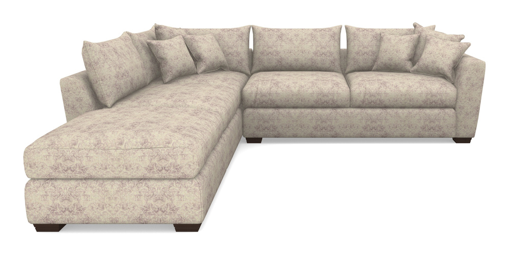 Product photograph of Hambledon Corner Sofa Rhf Combi Unit And Stool In Grace Linen - Grape from Sofas and Stuff Limited