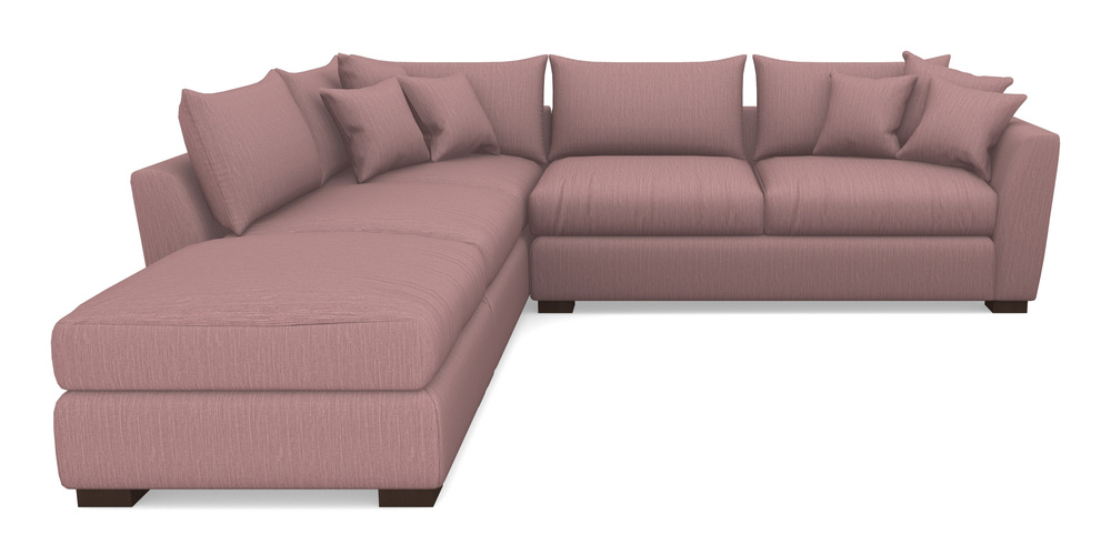 Product photograph of Hambledon Corner Sofa Rhf Combi Unit And Stool In Herringbone - Thistle from Sofas and Stuff Limited