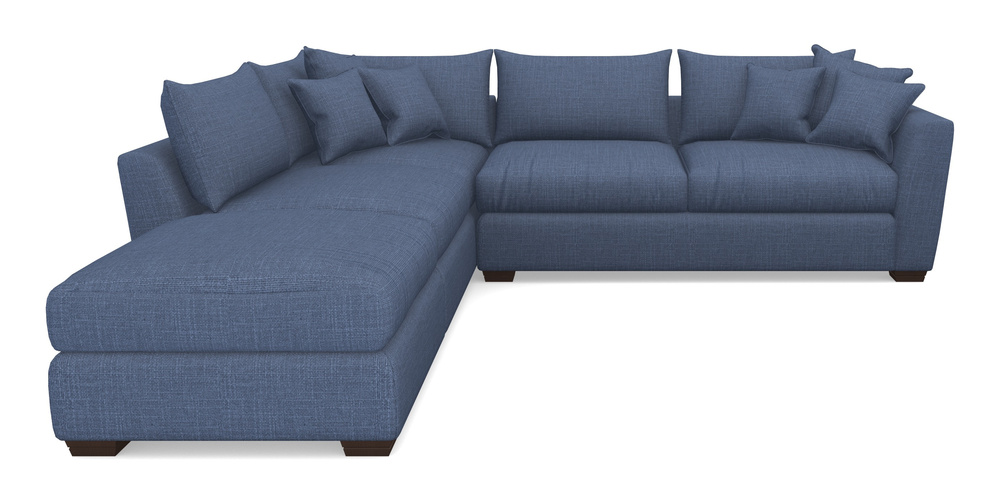 Product photograph of Hambledon Corner Sofa Rhf Combi Unit And Stool In Tough As Houses - Indigo from Sofas and Stuff Limited