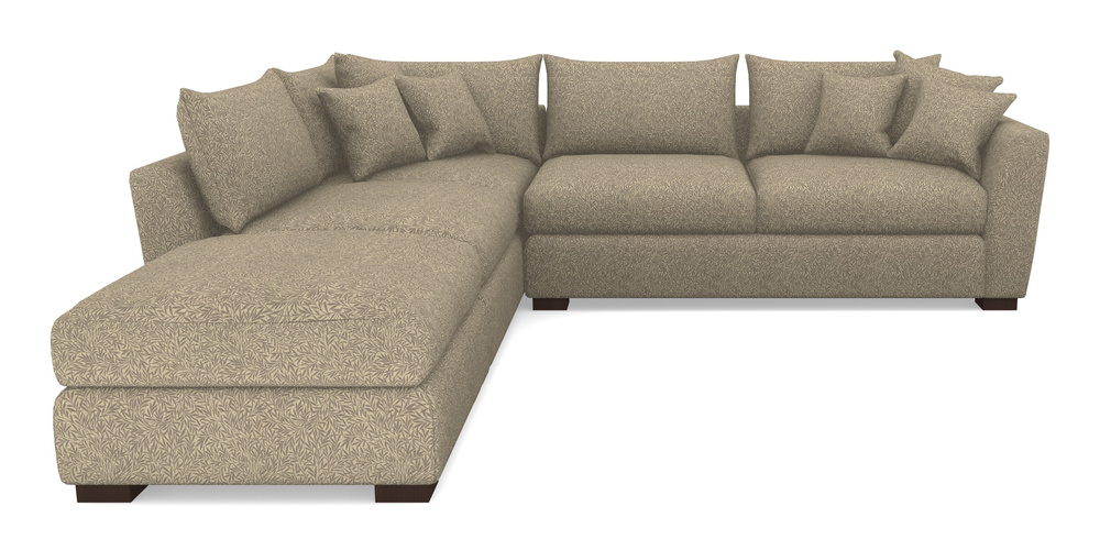 Product photograph of Hambledon Corner Sofa Rhf Combi Unit And Stool In V A Drawn From Nature Collection - Willow - Grey from Sofas and Stuff Limited