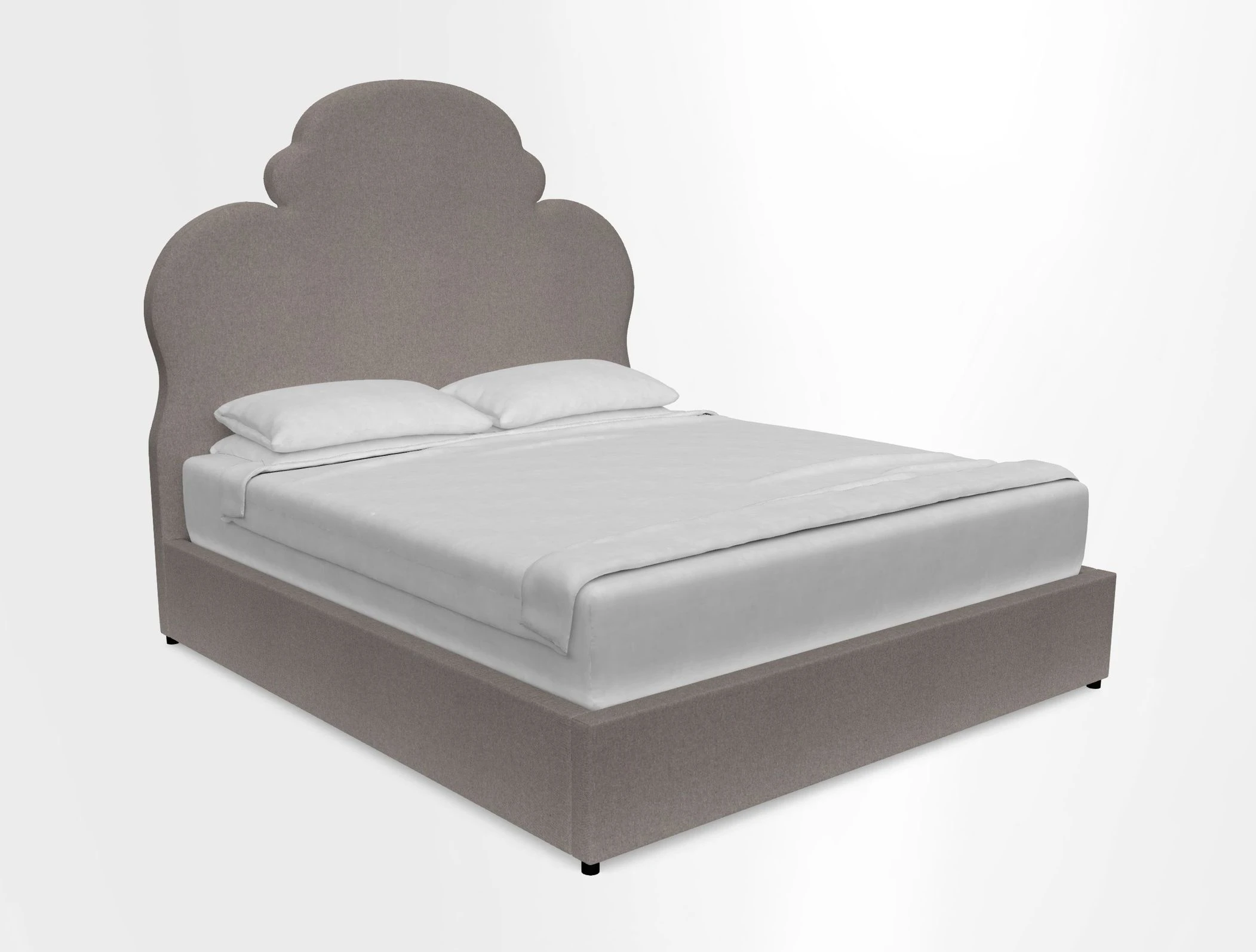 Hampstead King Bed in V&A Threads of India Opulent Velvets Tree of Life Powder Blue