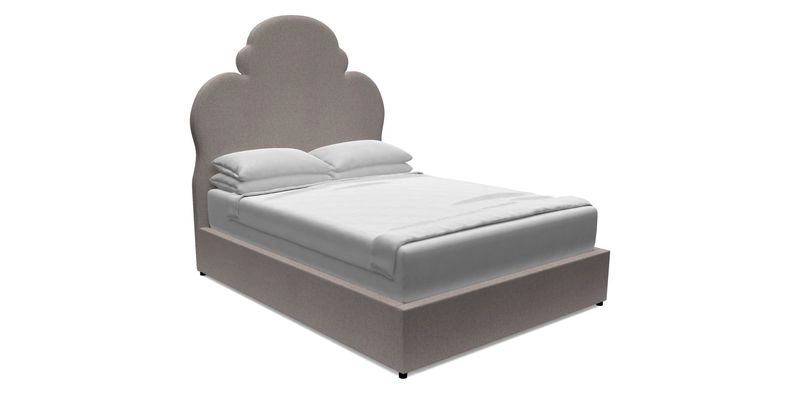 Hampstead King Bed in V&A Threads of India Opulent Velvets Tree of Life Powder Blue