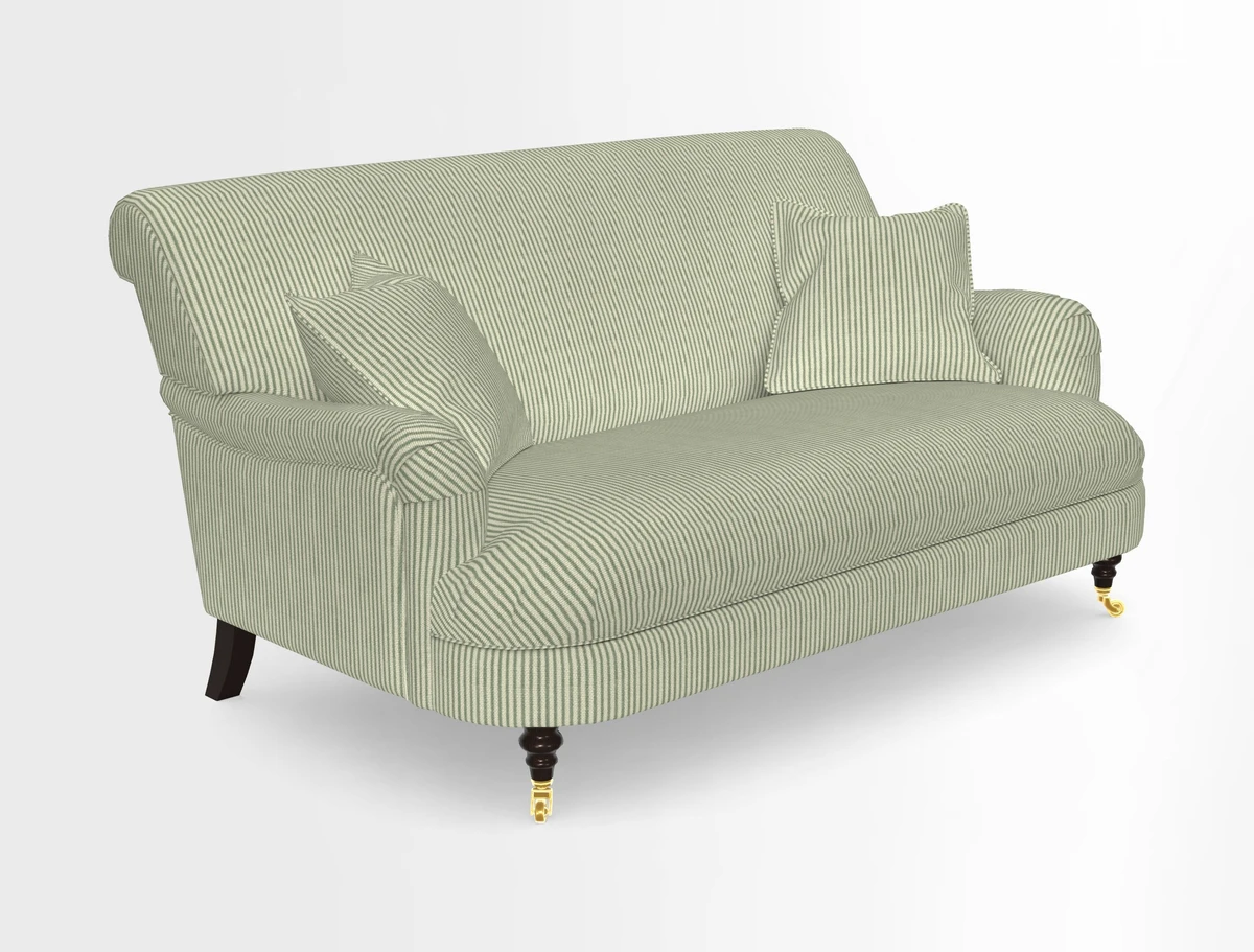 Holmfirth 3 Seater Seater Sofa in RHS Collection on Velvet Pieter van Kouwenhoorn Tulips with scatters in Almost Plain Velvet Maple and Brick