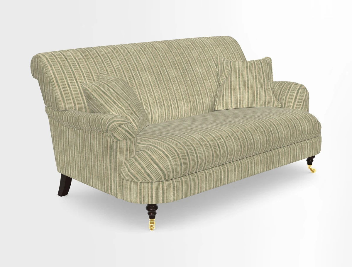 Holmfirth 3 Seater Seater Sofa in RHS Collection on Velvet Pieter van Kouwenhoorn Tulips with scatters in Almost Plain Velvet Maple and Brick