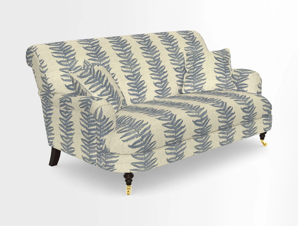 Holmfirth 3 Seater Seater Sofa in RHS Collection on Velvet Pieter van Kouwenhoorn Tulips with scatters in Almost Plain Velvet Maple and Brick