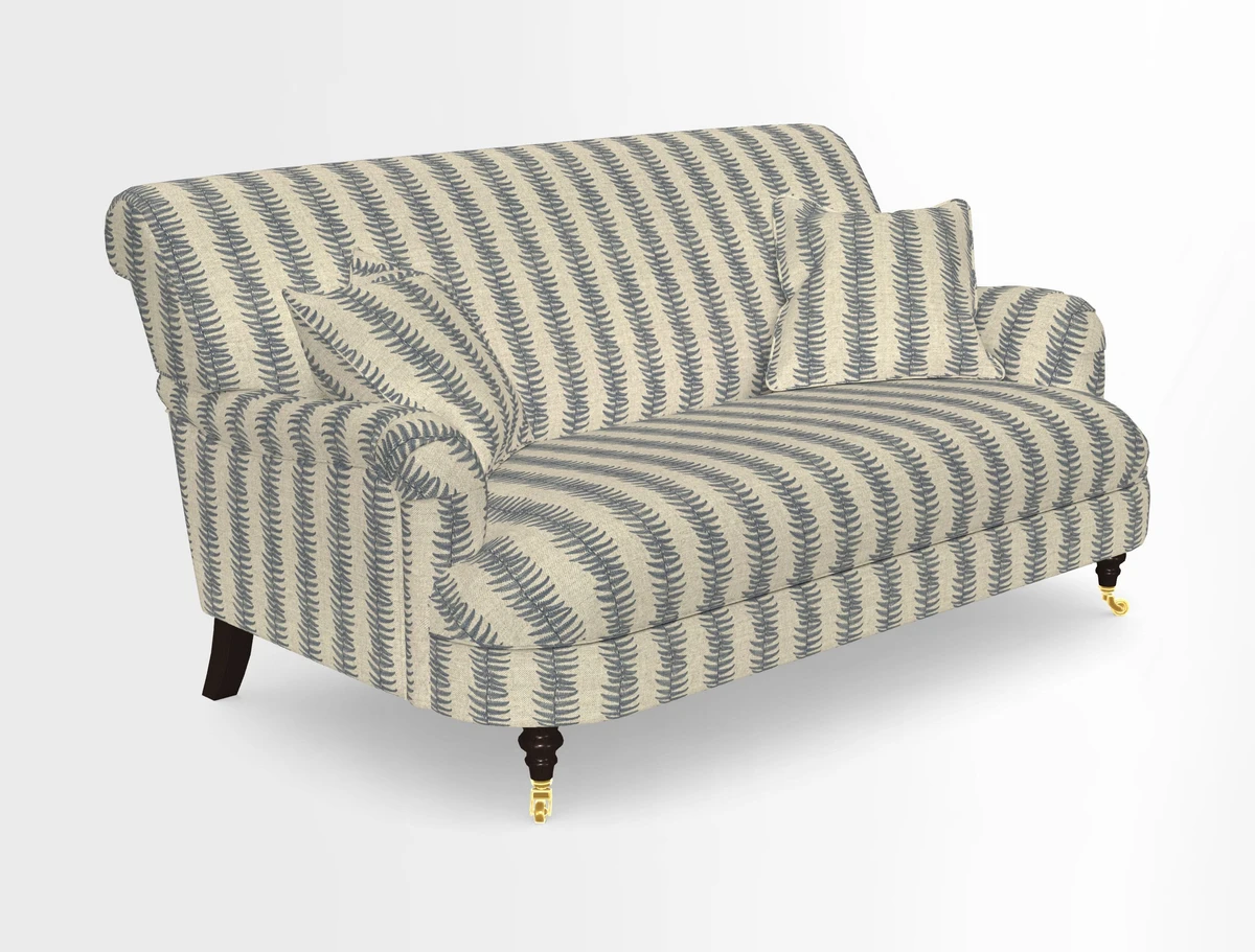 Holmfirth 3 Seater Seater Sofa in RHS Collection on Velvet Pieter van Kouwenhoorn Tulips with scatters in Almost Plain Velvet Maple and Brick