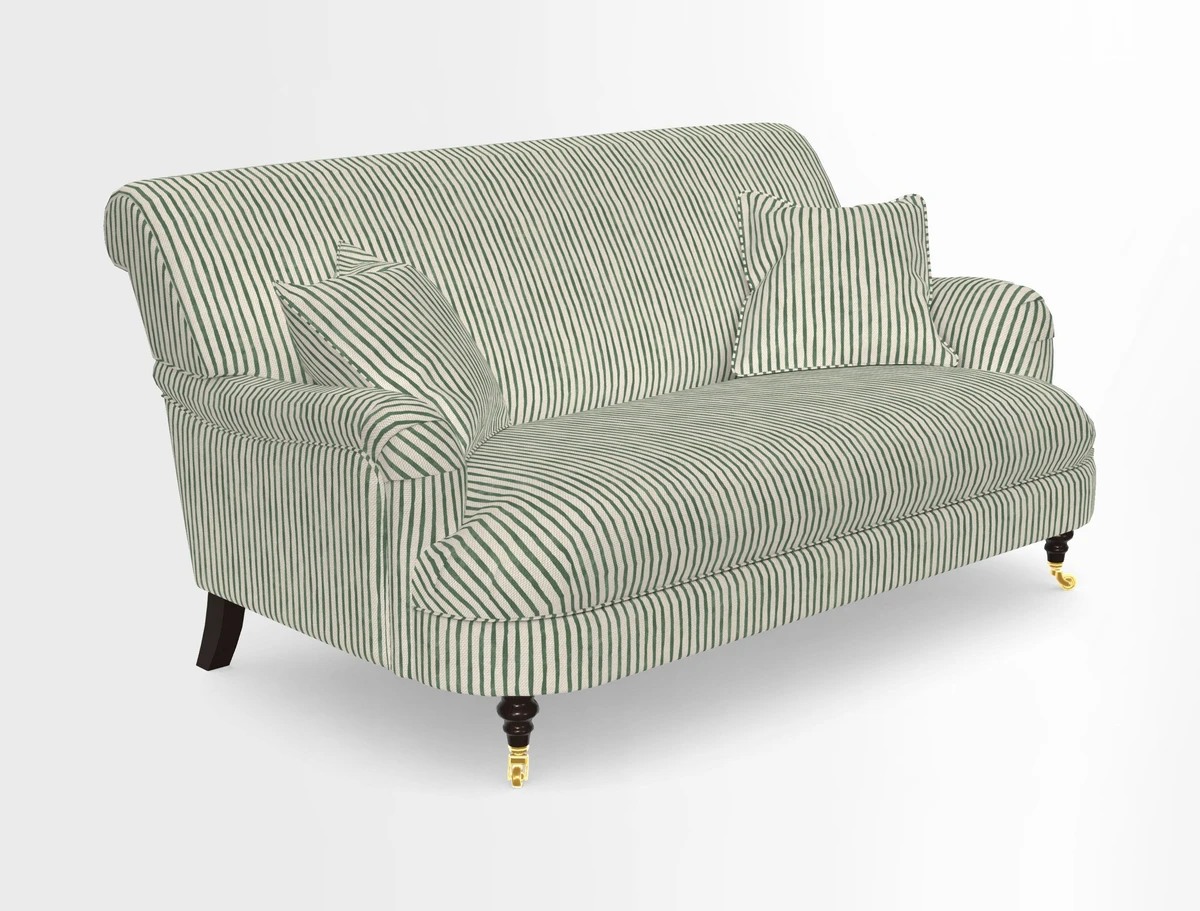 Holmfirth 3 Seater Seater Sofa in RHS Collection on Velvet Pieter van Kouwenhoorn Tulips with scatters in Almost Plain Velvet Maple and Brick