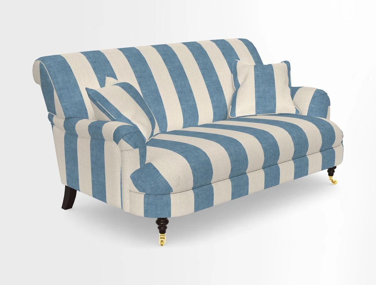 Holmfirth 3 Seater Seater Sofa in RHS Collection on Velvet Pieter van Kouwenhoorn Tulips with scatters in Almost Plain Velvet Maple and Brick
