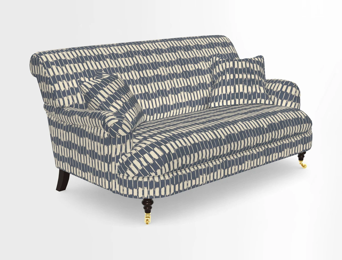 Holmfirth 3 Seater Seater Sofa in RHS Collection on Velvet Pieter van Kouwenhoorn Tulips with scatters in Almost Plain Velvet Maple and Brick