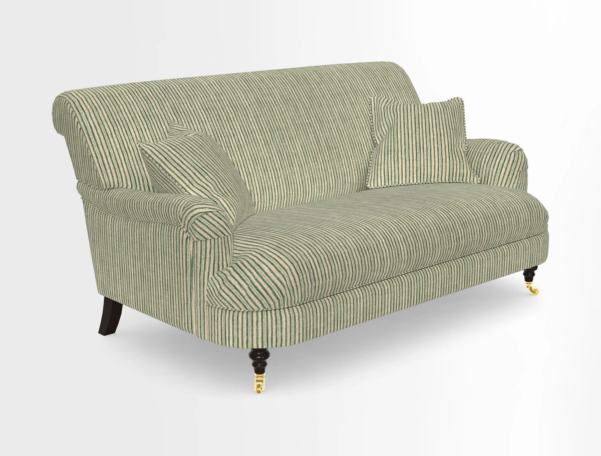 Holmfirth 3 Seater Seater Sofa in RHS Collection on Velvet Pieter van Kouwenhoorn Tulips with scatters in Almost Plain Velvet Maple and Brick