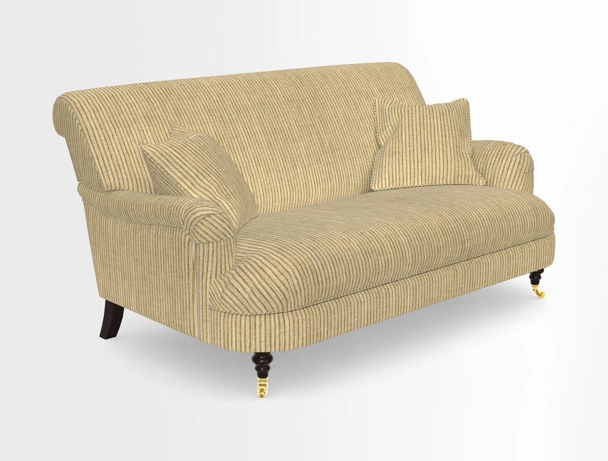 Holmfirth 3 Seater Seater Sofa in RHS Collection on Velvet Pieter van Kouwenhoorn Tulips with scatters in Almost Plain Velvet Maple and Brick