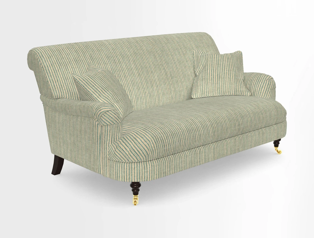 Holmfirth 3 Seater Seater Sofa in RHS Collection on Velvet Pieter van Kouwenhoorn Tulips with scatters in Almost Plain Velvet Maple and Brick