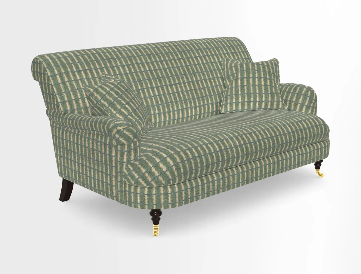 Holmfirth 3 Seater Seater Sofa in RHS Collection on Velvet Pieter van Kouwenhoorn Tulips with scatters in Almost Plain Velvet Maple and Brick