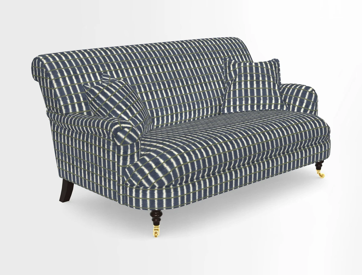 Holmfirth 3 Seater Seater Sofa in RHS Collection on Velvet Pieter van Kouwenhoorn Tulips with scatters in Almost Plain Velvet Maple and Brick