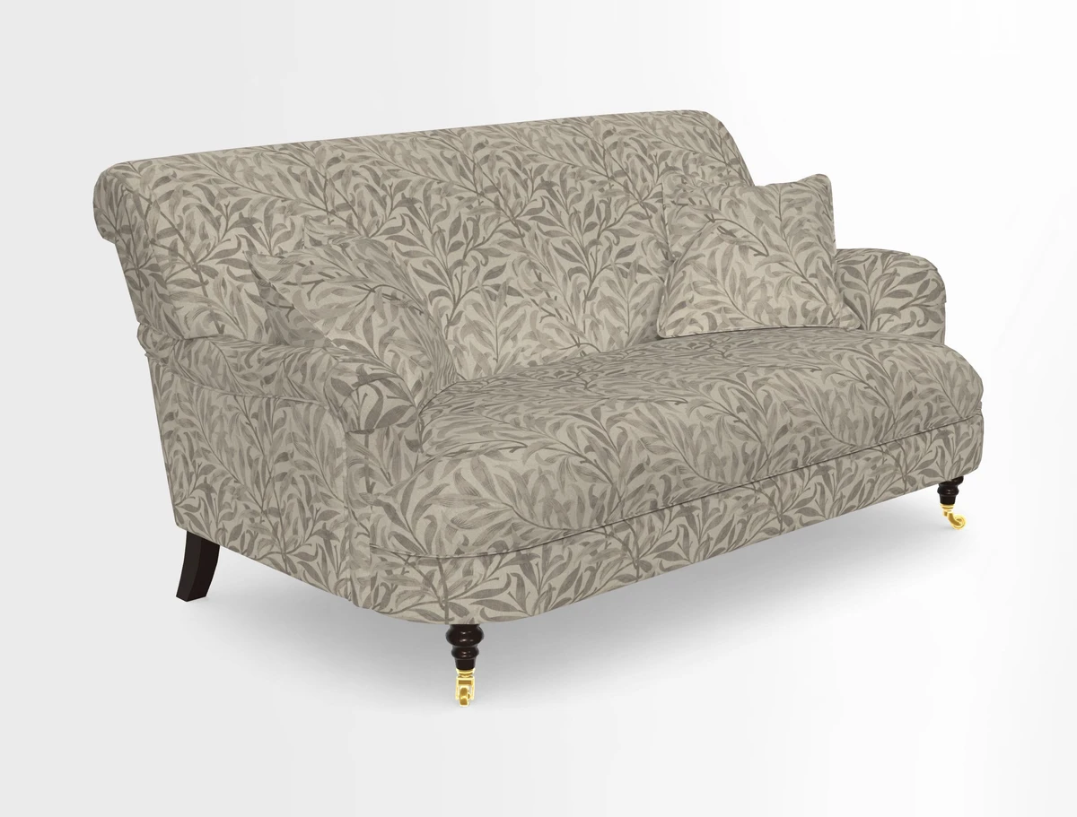 Holmfirth 3 Seater Seater Sofa in RHS Collection on Velvet Pieter van Kouwenhoorn Tulips with scatters in Almost Plain Velvet Maple and Brick