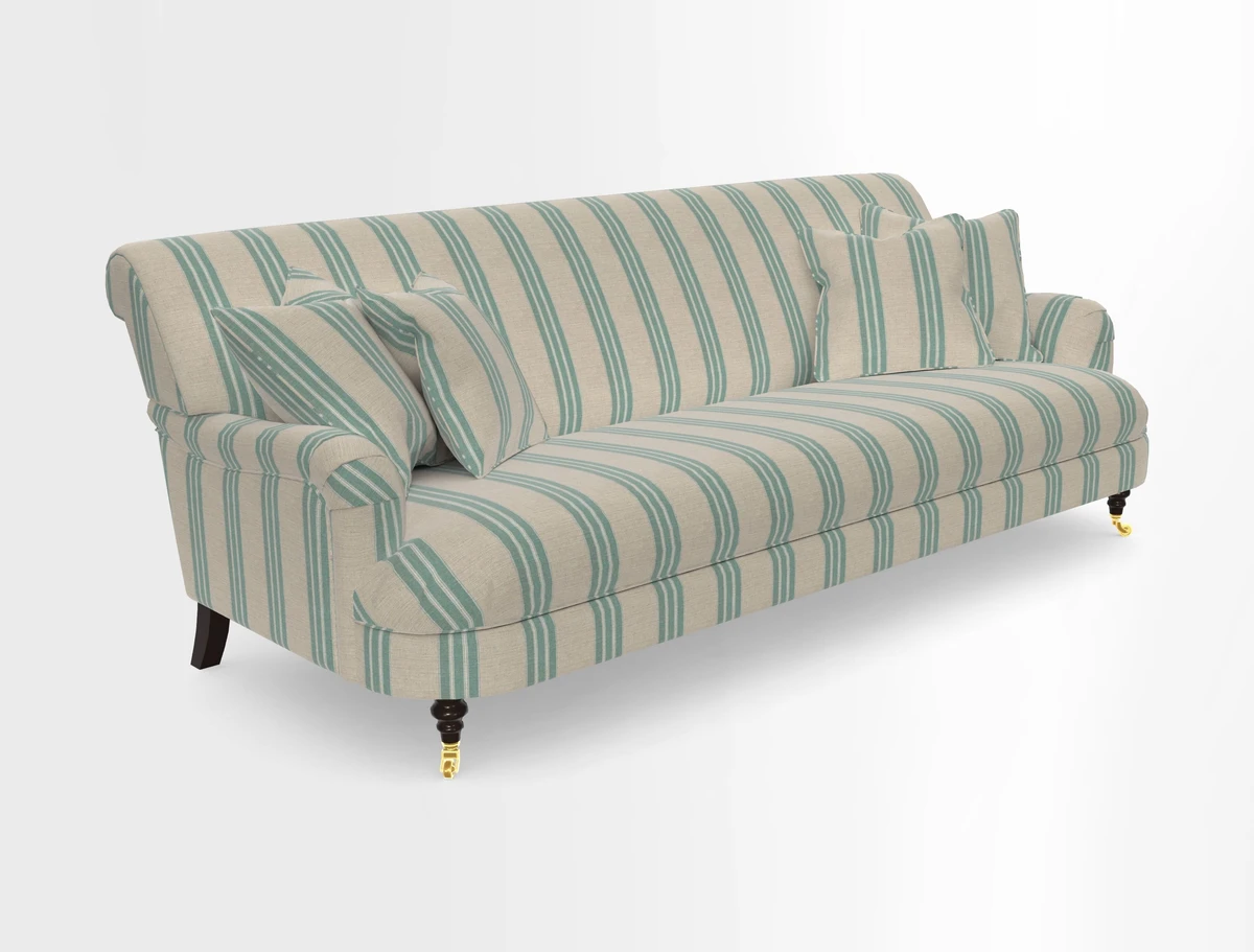 Holmfirth 3 Seater Seater Sofa in RHS Collection on Velvet Pieter van Kouwenhoorn Tulips with scatters in Almost Plain Velvet Maple and Brick