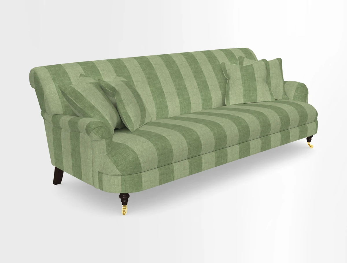 Holmfirth 3 Seater Seater Sofa in RHS Collection on Velvet Pieter van Kouwenhoorn Tulips with scatters in Almost Plain Velvet Maple and Brick