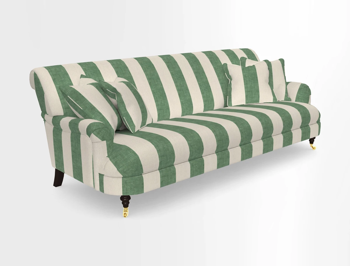Holmfirth 3 Seater Seater Sofa in RHS Collection on Velvet Pieter van Kouwenhoorn Tulips with scatters in Almost Plain Velvet Maple and Brick