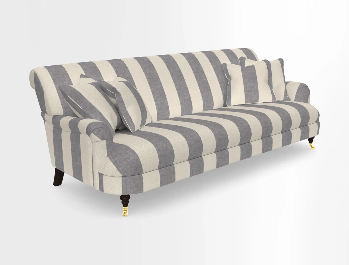 Holmfirth 3 Seater Seater Sofa in RHS Collection on Velvet Pieter van Kouwenhoorn Tulips with scatters in Almost Plain Velvet Maple and Brick