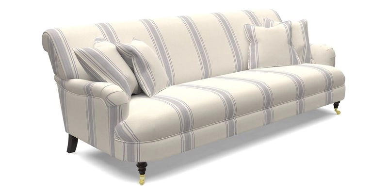 Holmfirth 3 Seater Seater Sofa in RHS Collection on Velvet Pieter van Kouwenhoorn Tulips with scatters in Almost Plain Velvet Maple and Brick