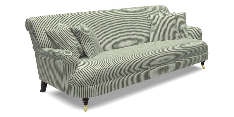 Holmfirth 3 Seater Seater Sofa in RHS Collection on Velvet Pieter van Kouwenhoorn Tulips with scatters in Almost Plain Velvet Maple and Brick