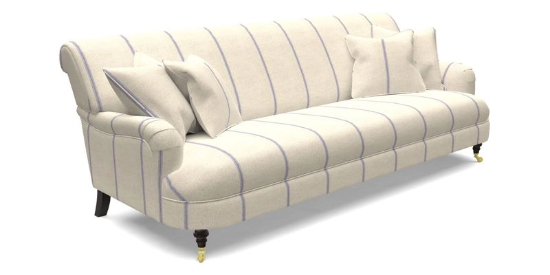 Holmfirth 3 Seater Seater Sofa in RHS Collection on Velvet Pieter van Kouwenhoorn Tulips with scatters in Almost Plain Velvet Maple and Brick