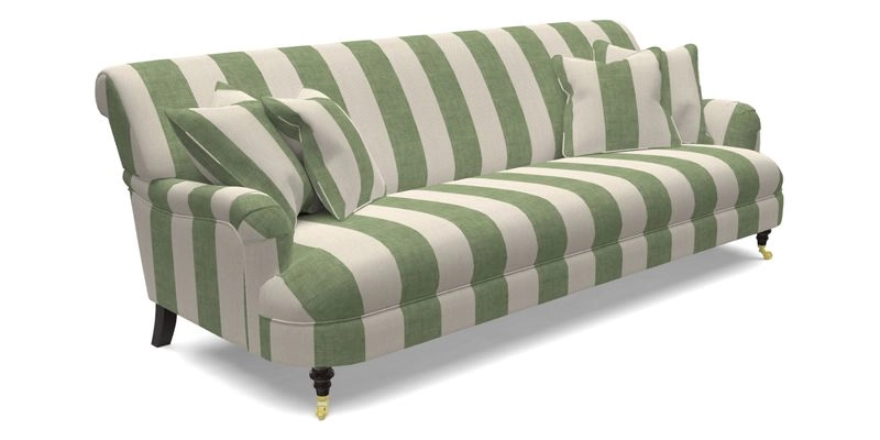 Holmfirth 3 Seater Seater Sofa in RHS Collection on Velvet Pieter van Kouwenhoorn Tulips with scatters in Almost Plain Velvet Maple and Brick