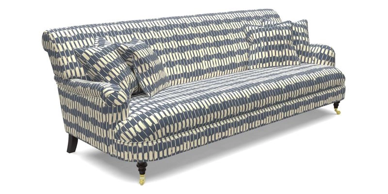 Holmfirth 3 Seater Seater Sofa in RHS Collection on Velvet Pieter van Kouwenhoorn Tulips with scatters in Almost Plain Velvet Maple and Brick