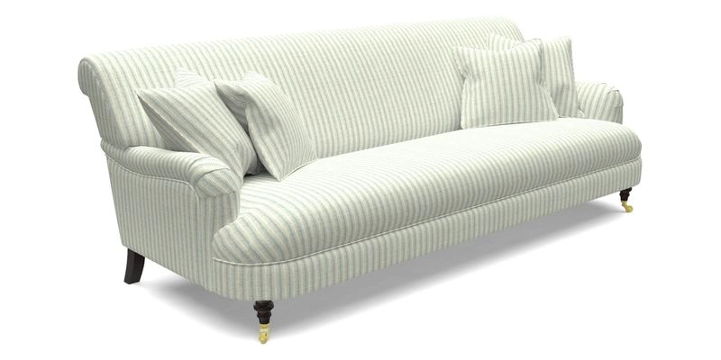 Holmfirth 3 Seater Seater Sofa in RHS Collection on Velvet Pieter van Kouwenhoorn Tulips with scatters in Almost Plain Velvet Maple and Brick