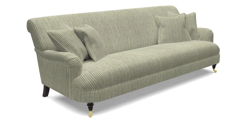 Holmfirth 3 Seater Seater Sofa in RHS Collection on Velvet Pieter van Kouwenhoorn Tulips with scatters in Almost Plain Velvet Maple and Brick