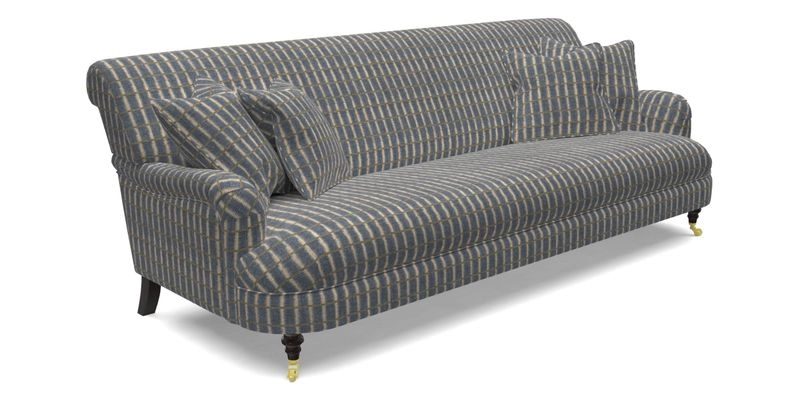Holmfirth 3 Seater Seater Sofa in RHS Collection on Velvet Pieter van Kouwenhoorn Tulips with scatters in Almost Plain Velvet Maple and Brick