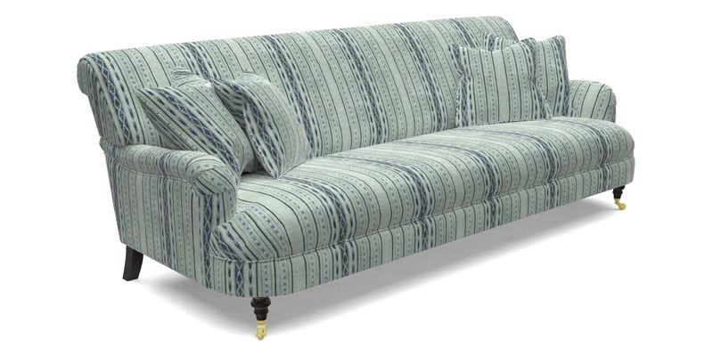 Holmfirth 3 Seater Seater Sofa in RHS Collection on Velvet Pieter van Kouwenhoorn Tulips with scatters in Almost Plain Velvet Maple and Brick